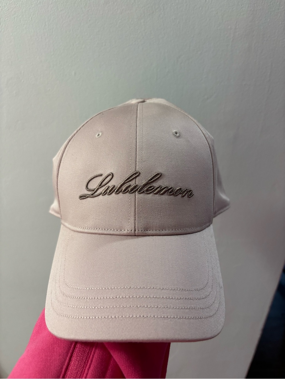 lululemon athletica Light Pink Script Logo Baseball Cap